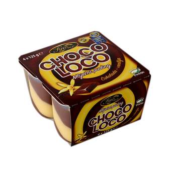 Choco Loco Pudding Vanilla and Chocolate 4x125g