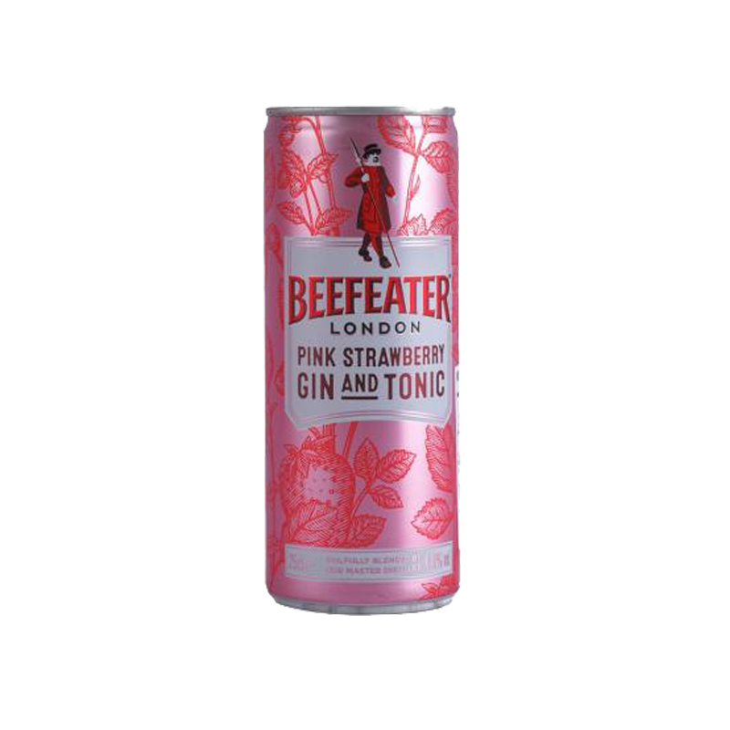 Beefeater London Dry Gin And Tonic Pink 025 L Pack 12 Pieces