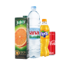 A small package of soft drinks